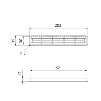 Ventilation grill gray