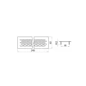 Ventilation grill aluminum 60x245mm stainless steel