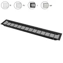 Ventilation grill aluminum 80x480mm stainless steel