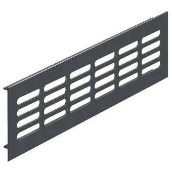 Ventilation trims, square, aluminium, with ribbed flanges, slotted