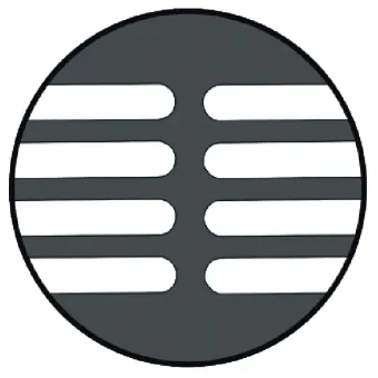ventilation trims, square, aluminium, with ribbed flanges, slotted