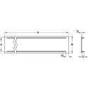 ventilation trims, square, aluminium, with ribbed flanges, slotted