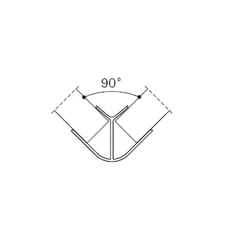 Plinth corner 90° H150mm