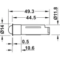 Motion sensor switch Loox, 0.5/1/3 min delay, Ø12mm, black/white/grey