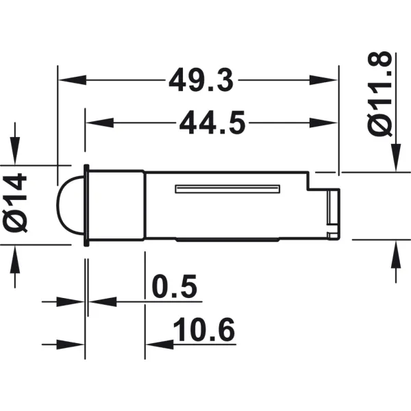 Motion sensor switch Loox, 5/15/30 min delay, Ø12mm, black/white/grey