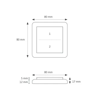 2-way switch for 55mm frame (white)