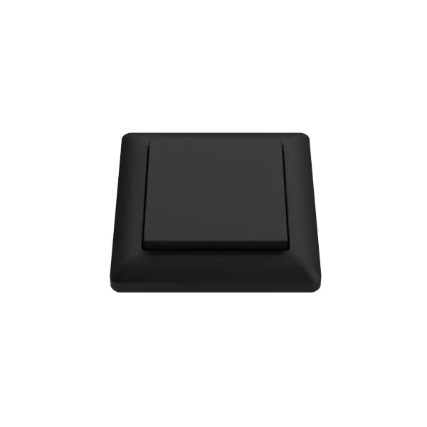 Jungiklis bevielis 1 klavišas PushPower 55x55mm, juoda S