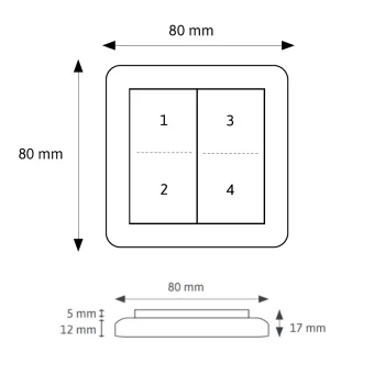 2-way switch for 55mm frame (white)