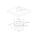 Adhesive or millable push button Ø40mm (white)
