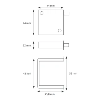Sensor for hinged doors and drawers (black)