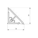 Backsplash L4000mm plastic, stainless steel