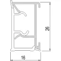 Staljuostė laminatui aliuminio L4200mm