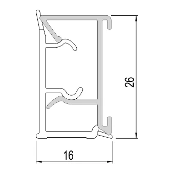 Staljuostė laminatui aliuminio L4200mm