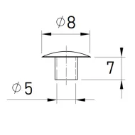 Dangtelis 5x8 šv.dramblio kaulas