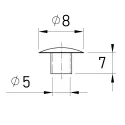 Cover cap 5x8mm black