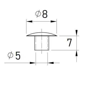Dangtelis 5x8mm, tamsus ąžuolas