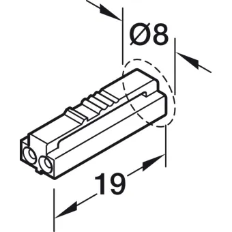 Door sensor, Loox5, for Häfele Loox drawer profile, 24V