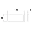 LED luminaire K-PAD for under cabinet IR 24V/5W aluminum warm white 3100K