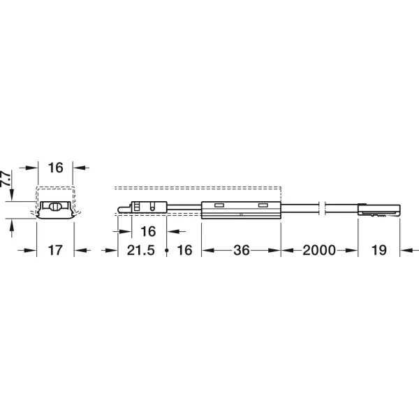 Dimmer, Häfele Loox5 24V 2-pin (monochrome)