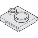 Replaceable drill guide, Minifix 15, tightening distance 24mm