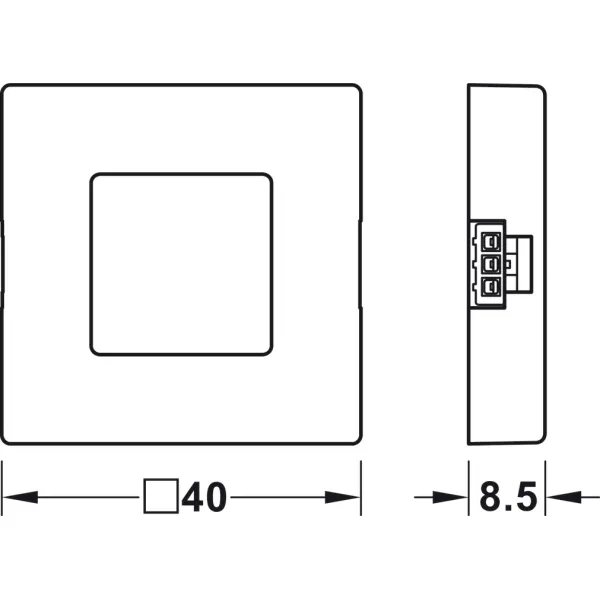 Door sensor switch, Häfele Loox Modular for snap-in connector