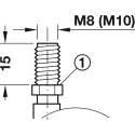 Ratukas su įvore M10 Ø40mm,