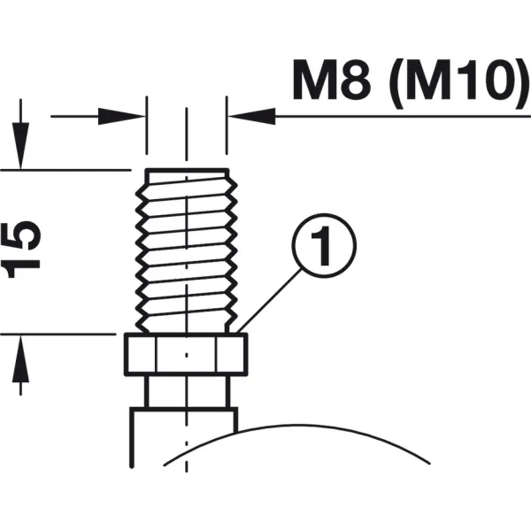 Ratukas su įvore M10 Ø40mm,