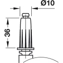 Twin wheel castor, Load bearing capacity 40kg, steerable, with hood