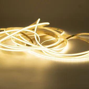 Juosta COB LED 2M5C, 24V, 5mm, monochromatinė, 6W/m, šilta balta šviesa 3000K, 20m