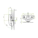 Hinge Ø35, 90°/18mm single plane