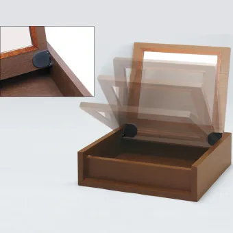 Hinge, horizontal, with soft close white