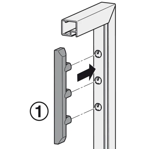 Adapteris profiliui FREE mechanizmo HAFELE