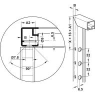 Adapteris profiliui FREE mechanizmo HAFELE