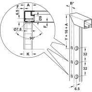 Adapteris profiliui FREE mechanizmo HAFELE