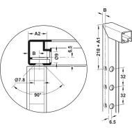 Adapteris profiliui FREE mechanizmo HAFELE