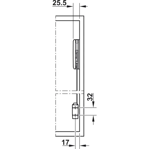 Mechanizmas FREE FOLD D3 H520-590mm, 4,8-9,8kg
