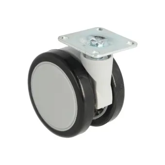 Furniture castor with mounting plate Ø65mm H78mm