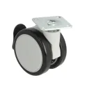 Furniture castor with mounting plate Ø65mm H78mm with brake