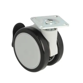 Ratukas su plokštele Ø65mm, H78mm, su stabdžiu