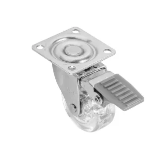 Furniture Castor with brake FI-50, transparent