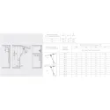 Gas support L160mm 60N gray with 2 fasteners