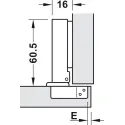 Concealed hinge, Metalla SM G1 95° Combi, full overlay mounting