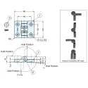 Hinge, 4 positions, black