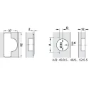 Concealed hinge, Häfele Metalla SM Combi 110°, full overlay mounting