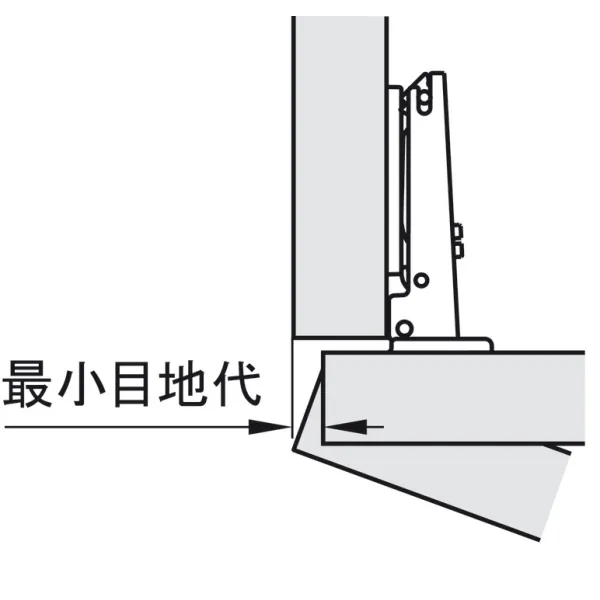 Concealed hinge, Häfele Metalla SM Combi 110°, full overlay mounting