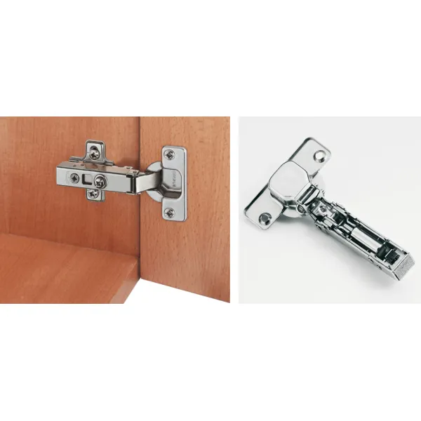 Concealed hinge, Häfele Metalla SM Combi, 110°, half overlay mounting/twin mounting