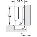 Lankstas METALLA Combi clip pusinis 110°