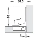 Lankstas METALLA Combi clip vidinis 110°