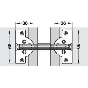 Mitred hinge, GS 45, opening angle 135°