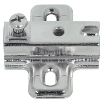 Cruciform mounting plate, Häfele Metalla A, with slide-on system, for screw fixing